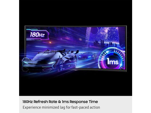 Samsung - 40" Odyssey G75F WUHD 180Hz 1ms AMD FreeSync Prem Pro Curved Gaming Monitor with HDR 600 (DisplayPort, HDMI) - Black - image 8