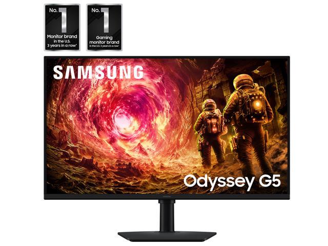 Samsung - 32" Odyssey G5 (G50F) QHD Fast IPS 180Hz 1ms G-Sync & FreeSync Compatible Gaming Monitor (DisplayPort, HDMI) - Black - image 6