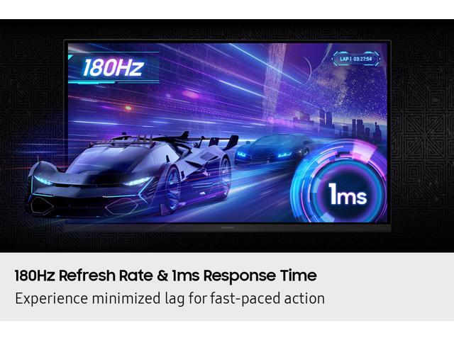 Samsung - 32" Odyssey G5 (G50F) QHD Fast IPS 180Hz 1ms G-Sync & FreeSync Compatible Gaming Monitor (DisplayPort, HDMI) - Black - image 7