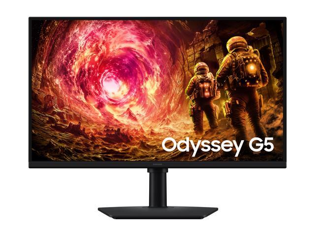 Samsung - 27" Odyssey G5 (G50F) QHD Fast IPS 180Hz 1ms G-Sync & FreeSync Compatible Gaming Monitor (DisplayPort, HDMI) - Black - image 3