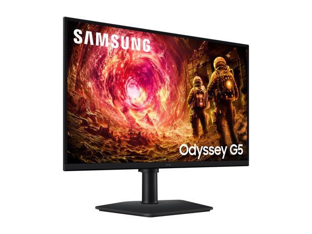 Samsung - 27" Odyssey G5 (G50F) QHD Fast IPS 180Hz 1ms G-Sync & FreeSync Compatible Gaming Monitor (DisplayPort, HDMI) - Black - image 4