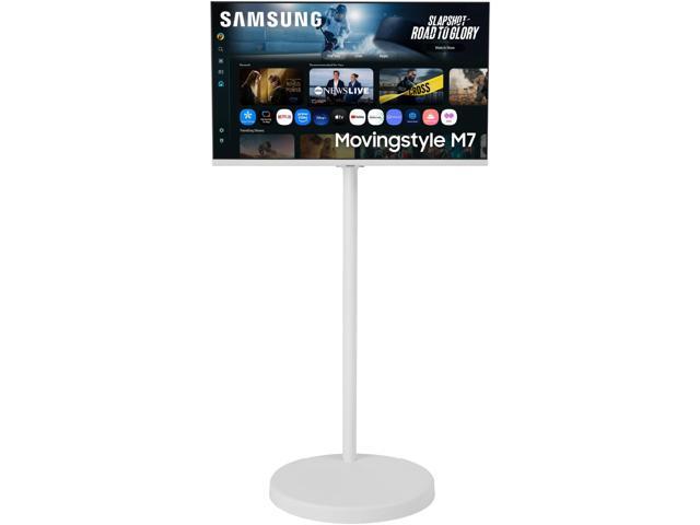 SAMSUNG 32 inch Movingstyle M7 UHD 4K USB-C Adjustable Rolling Stand, Smart TV Apps, Built-in Speakers, Gaming Hub, AI Picture Optimizer,...