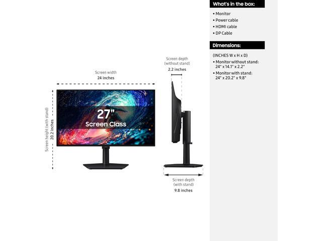 Samsung - 27" Odyssey OLED G6 (G61SH) QHD 240Hz 0.03ms, AMD FreeSync Premium, Glare Free Gaming Monitor - Black - image 6