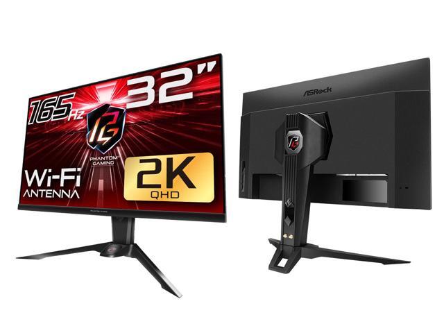 ASRock Phantom Gaming 32' (31.5' viewable) QHD 2K 1440P 165Hz with AMD FreeSync Premium HDR400 Built-in Speakers & Wi-Fi Antenna Gaming Computer...