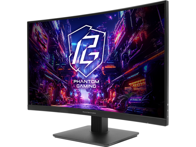 ASRock Phantom Gaming 27' QHD 2K 1440P 180Hz WITH AMD FreeSync Premium 95% DCI-P3 Curved Gaming Computer Monitor PG27QRT1B