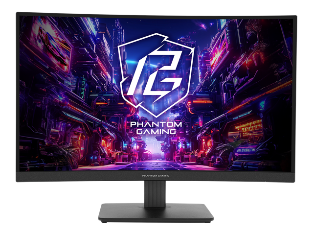 ASRock Phantom Gaming 27' QHD 2K 1440P 180Hz WITH AMD FreeSync Premium 95% DCI-P3 Curved Gaming Computer Monitor PG27QRT1B