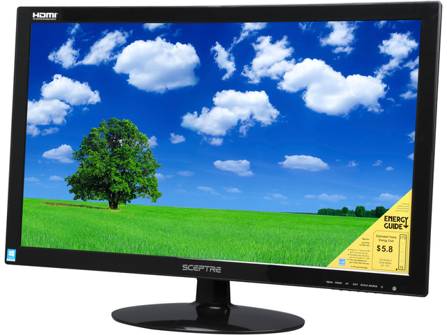 SCEPTRE E275W-1920 Version 1 Black 27' 5ms HDMI LED Backlight LCD Monitor 250 cd/m2 DCR 5,000,000:1 (1000:1) Built-in Speakers, US Warranty