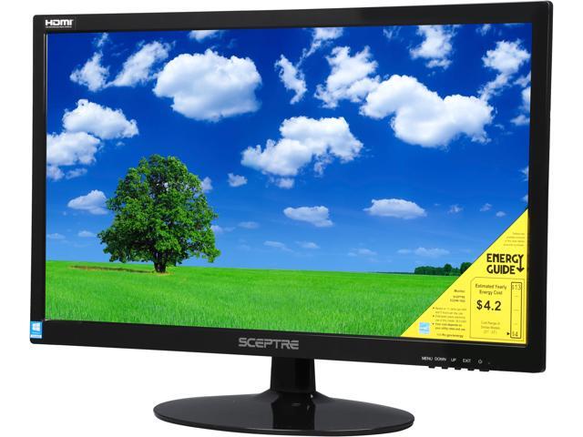SCEPTRE E225W-1920 Black 22' 5ms HDMI Widescreen LED Backlight LCD Monitor 250 cd/m2 DCR 5,000,000:1 (1000:1) Built-in Speakers, US Warranty
