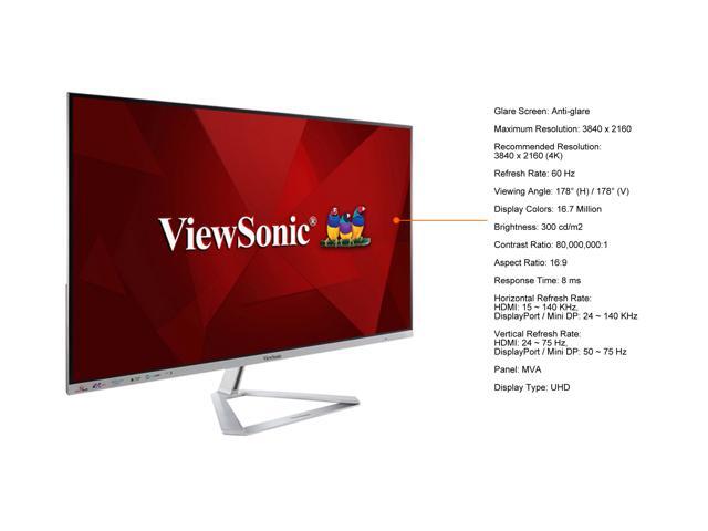ViewSonic - VX3276-4K-MHD 31.5" LCD 4K UHD Monitor (DisplayPort and HDMI) - Silver - image 5