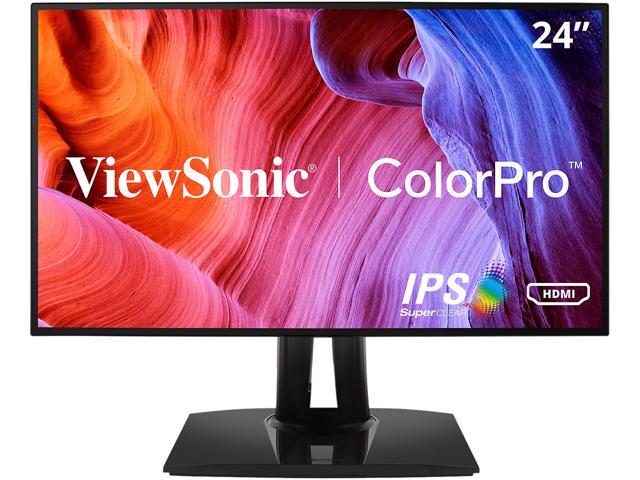 ViewSonic VP2458 24 Inch Frameless 60hz IPS 1080p Monitor with 100% sRGB, Color Accuracy, Advanced Ergonomics, HDMI, USB, DisplayPort, VESA.