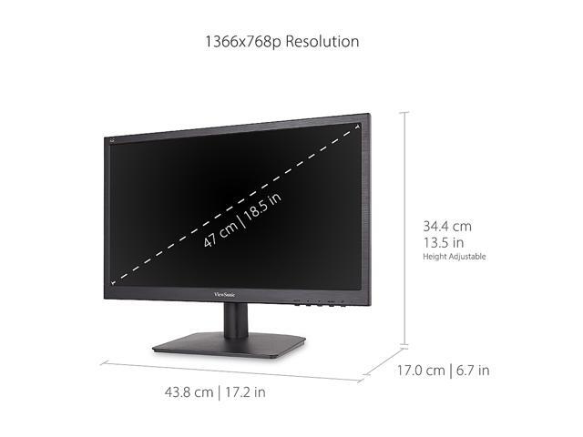 ViewSonic VA1903H 19 Inch WXGA 1366x768p 16:9 Widescreen Computer Monitor with Enhanced View Comfort, Custom ViewModes and HDMI for Home and Office