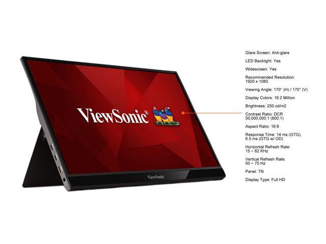 ViewSonic - VG1655 15.6 LCD FHD Monitor (DisplayPort USB, HDMI) - Silver - image 11