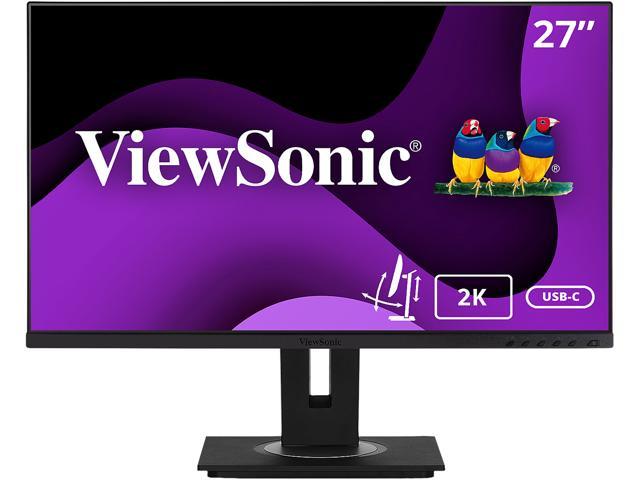 ViewSonic VG2756-2K 27 Inch IPS 1440p Docking Monitor with Integrated USB 3.2 Type-C RJ45 HDMI Display Port and 40 Degree Tilt Ergonomics for Home.