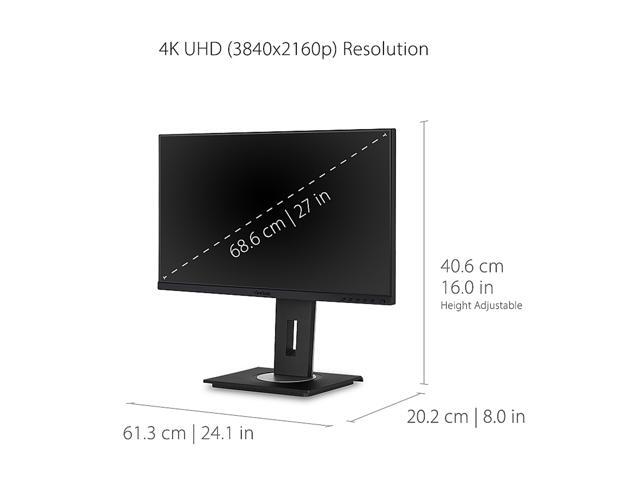ViewSonic - VG2756-4K 27" IPS 4K UHD Docking Monitor (HDMI, USB-C, DisplayPort) - Black - image 3