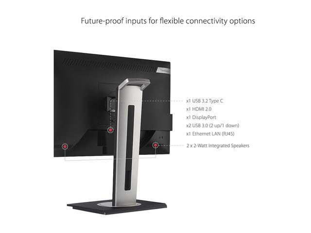 ViewSonic - VG2756-4K 27" IPS 4K UHD Docking Monitor (HDMI, USB-C, DisplayPort) - Black - image 4