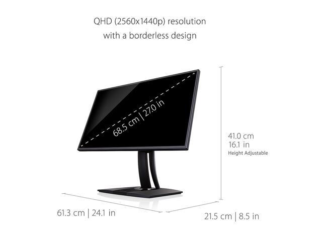 ViewSonic - ColorPro VP2768A 27" IPS LED QHD Monitor (DisplayPort USB, HDMI, USB-C) - Black - image 3
