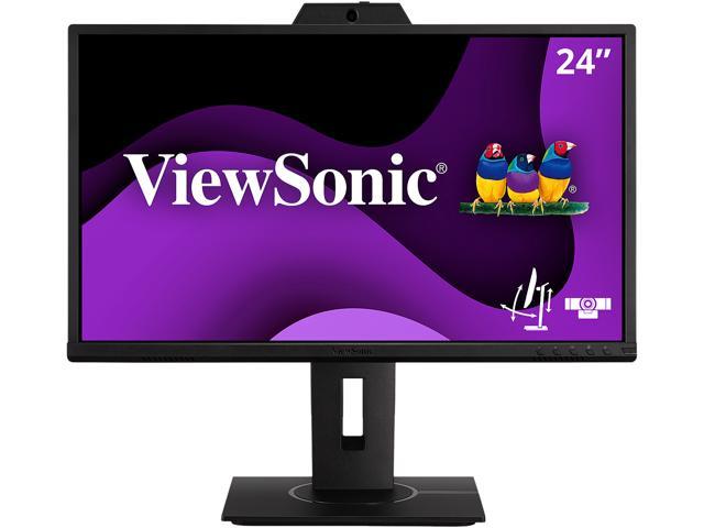 ViewSonic VG2440V 24 Inch 1080p IPS Video Conferencing Monitor with Integrated 2MP Camera, Microphone, Speakers, Eye Care, Ergonomic Design, HDMI.