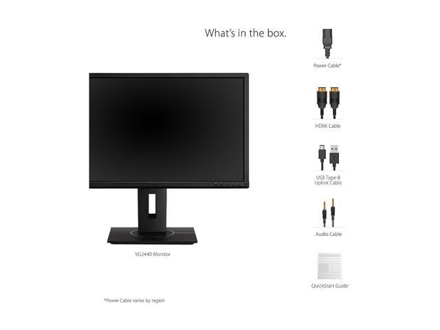 ViewSonic VG2440 24 Inch IPS 1080p Ergonomic Computer Monitor with Integrate vDisplyManager HDMI DisplayPort VGA USB Inputs for Home and Office