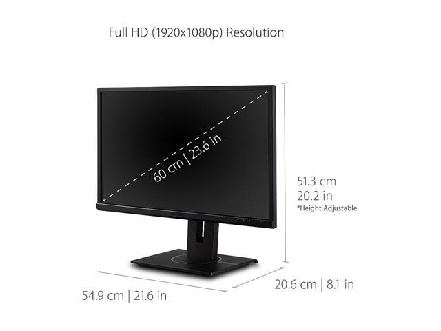 ViewSonic VG2440 24 Inch IPS 1080p Ergonomic Computer Monitor with Integrate vDisplyManager HDMI DisplayPort VGA USB Inputs for Home and Office
