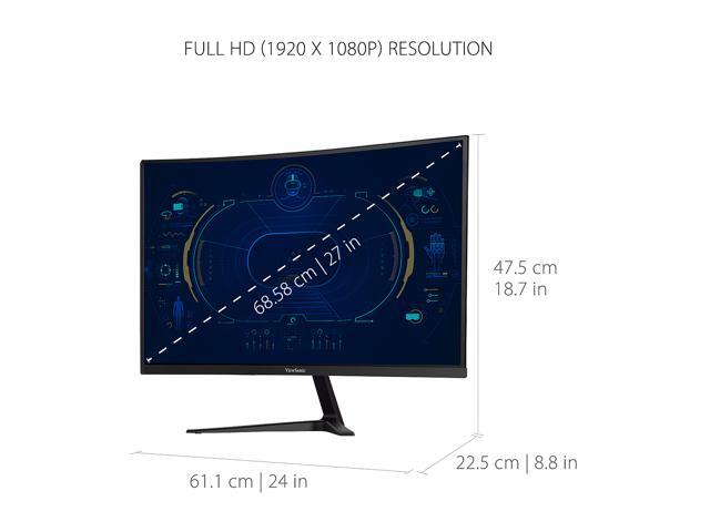 ViewSonic - VX2718-PC-MHD 27" LCD Curved FHD Adaptive Sync Gaming Monitor (DisplayPort and HDMI) - Black - image 7
