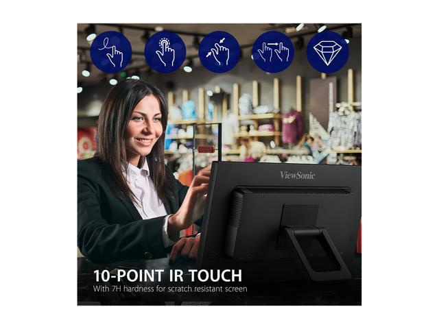 ViewSonic - TD2223 22" LCD FHD Touch Screen Monitor (HDMI, VGA, DVI and USB) - Black - image 3