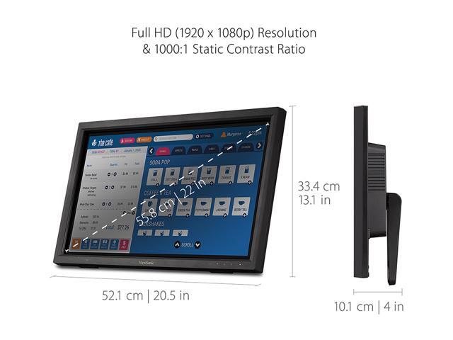 ViewSonic - TD2223 22" LCD FHD Touch Screen Monitor (HDMI, VGA, DVI and USB) - Black - image 6