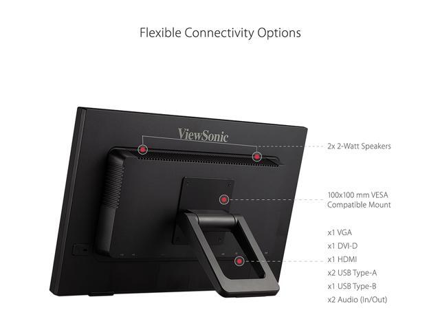 ViewSonic - TD2223 22" LCD FHD Touch Screen Monitor (HDMI, VGA, DVI and USB) - Black - image 7