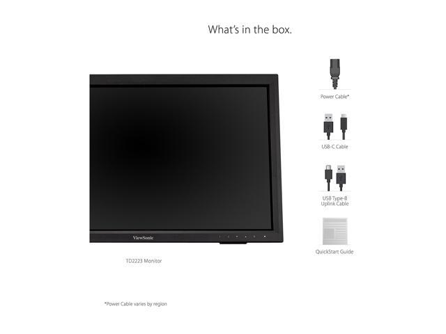 ViewSonic - TD2223 22" LCD FHD Touch Screen Monitor (HDMI, VGA, DVI and USB) - Black - image 8