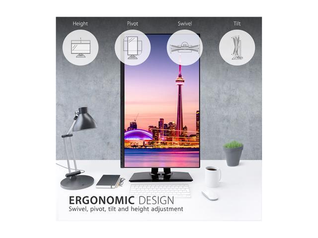 ViewSonic VP2756-2K 27 Inch Premium IPS 1440p Frameless Ergonomic Monitor with Color Accuracy, Pantone Validated, Factory Calibrated, HDMI,...