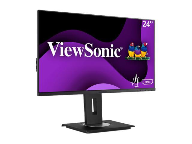 ViewSonic - VG2448A 23.8" IPS LCD FHD Monitors (DisplayPort VGA, USB, HDMI) - Black - image 4