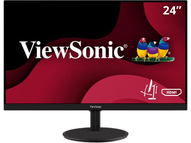 ViewSonic VA2447-MHJ 24 Inch Full HD 1080p Monitor with Advanced Ergonomics, Ultra-Thin Bezel, AMD FreeSync, 75Hz, Eye Care, and HDMI, VGA Inputs.