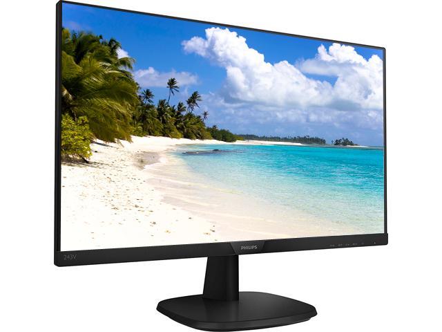 Philips 243V7QJAB 24' Monitor, Full HD 1920x1080, Edge-to-Edge IPS, HDMI/DisplayPort/VGA, Audio in/out, Built-in speakers, VESA, EPEAT Gold.