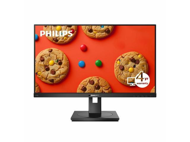Philips 242B1G 24' Full HD IPS Monitor, USB Hub, Ergonomic Stand, HDMI, DisplayPort, DVI & VGA, PowerSensor Technology, EPEAT Certified, 4-Year.