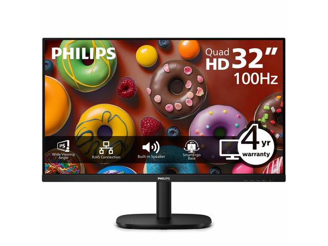 Philips 32B2U3601 32' Class WQHD LED Monitor - 16:9 - 31.5' Viewable - IPS Technology - WLED Backlight - 2560 x 1440 - 1.07 Billion Colors -...