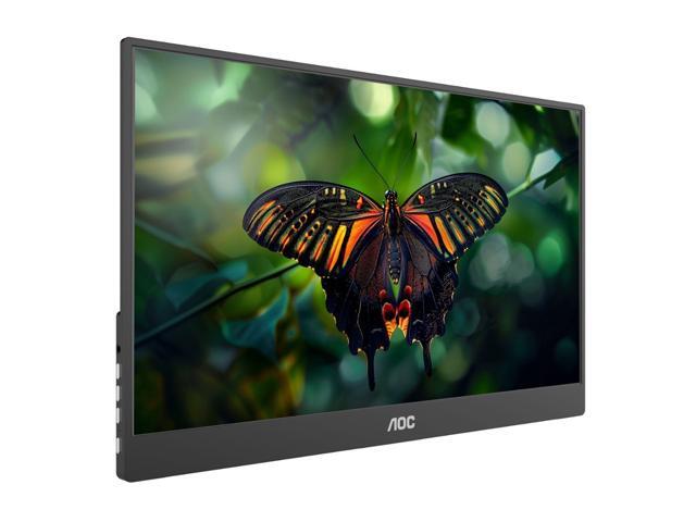 AOC - 16T15 15.6" IPS Portable Monitor, FHD, 1920x1080, 60Hz, 5Ms, USB-C,Carry Case / Stand - Black - image 3