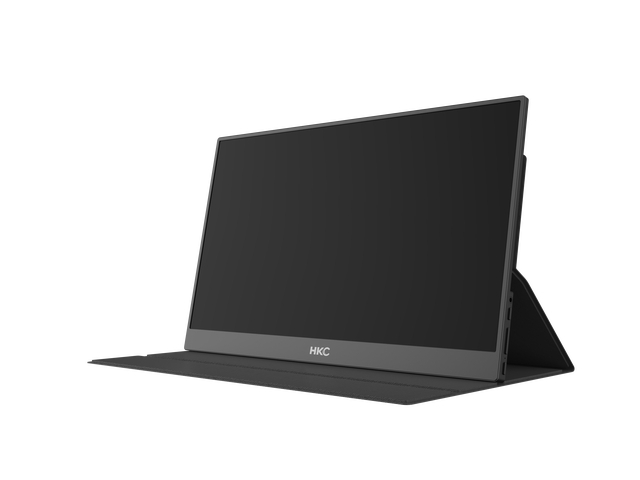 Open Box - HKC 15.6' Full HD 1080P 60Hz IPS USB-C Dual Speakers Portable Computer Monitor perfect to connect your laptop as 2nd screen comes with...