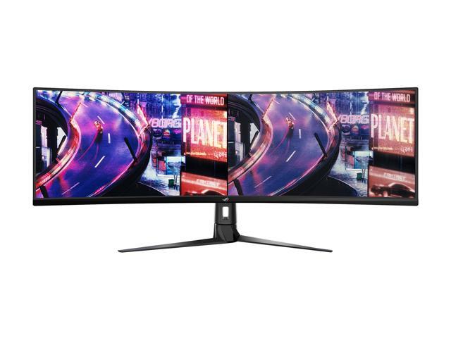 ASUS ROG Strix XG49VQ 49' Super Ultra-Wide HDR Curved Gaming Monitor - 32:9 (3840 x 1080), 144Hz, FreeSync 2, DisplayHDR 400, Eye Care with DP HDMI