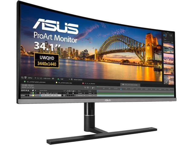 ASUS ProArt PA34VC 34' Curved Monitor UWQHD 100Hz HDR-10 IPS Eye Care, Thunderbolt 3, DisplayPort 1.2, HDMI 2.0b
