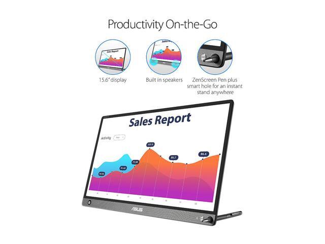 ASUS - ZenScreen Go 15.6" FHD IPS Portable Monitor with Foldable Smart Case (USB-C, Micro-HDMI) - Black - image 6