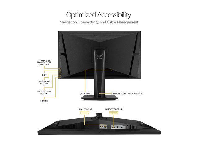 ASUS - TUF Gaming 27" 2K IPS 165Hz 1ms Gaming Monitor with G-SYNC and HDR (DisplayPort, HDMI) - Black - image 10