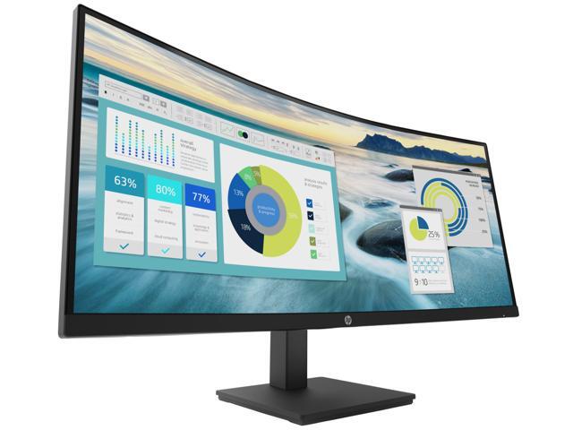 HP - 34" VA LCD Curved 100Hz Monitor (USB, HDMI) - Black - image 5