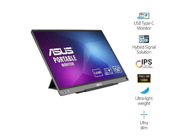 ASUS - ZenScreen 15.6" FHD IPS Portable Monitor with Foldable Smart Case (USB-C) - Dark Gray - image 2