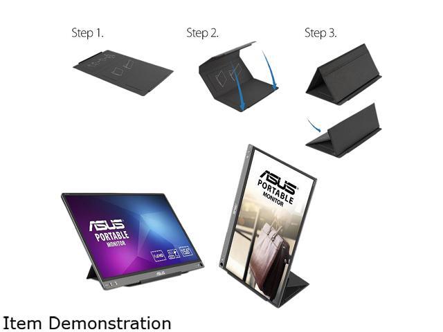 ASUS - ZenScreen 15.6" FHD IPS Portable Monitor with Foldable Smart Case (USB-C) - Dark Gray - image 4