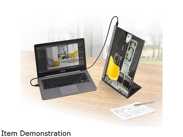 ASUS - ZenScreen 15.6" FHD IPS Portable Monitor with Foldable Smart Case (USB-C) - Dark Gray - image 5