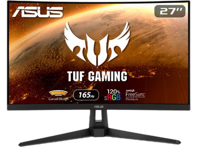 ASUS TUF Gaming VG27VH1B 27' Curved Monitor, 1080P Full HD, 165Hz (Supports 144Hz), Extreme Low Motion Blur, Adaptive-sync, FreeSync Premium, 1ms.
