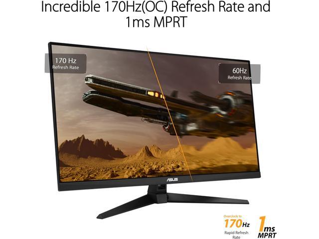 ASUS TUF Gaming 32' (31.5' viewable) QHD 2K 1440P 170Hz AMD FreeSync Premium (Adaptive Sync) 1ms HDR10 Built-in Speakers Gaming Computer Monitor...