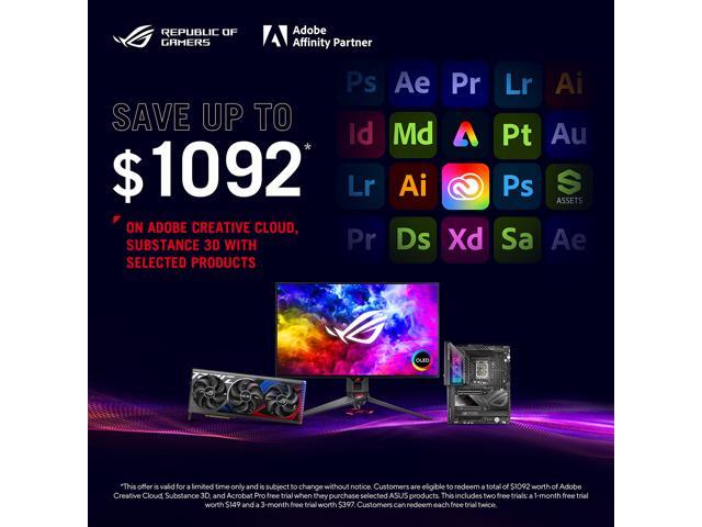 ASUS ROG Strix 27' 1440P Gaming Monitor (XG27AQMR) - 27', QHD (2560 x 1440), Fast IPS, 300Hz, 1ms, G-SYNC Compatible, FreeSync Premium Pro, Extreme...