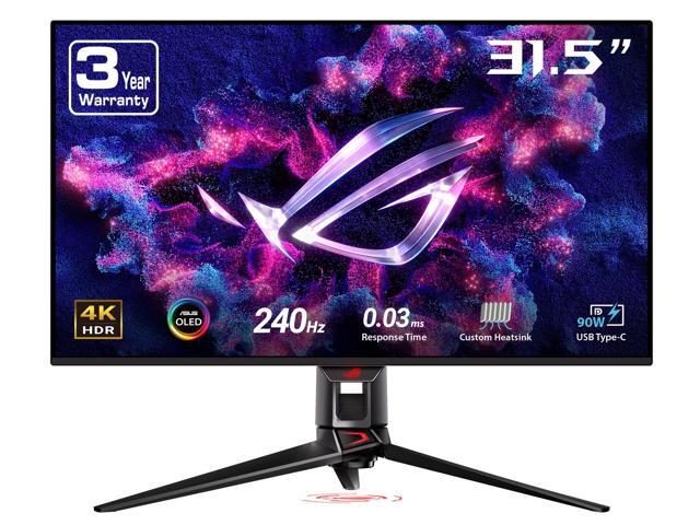 ASUS ROG Swift 32' 4K OLED Gaming Monitor (PG32UCDM) - UHD (3840 x 2160), QD-OLED, 240Hz, 0.03ms, G-SYNC Compatible, Custom Heatsink, Graphene...