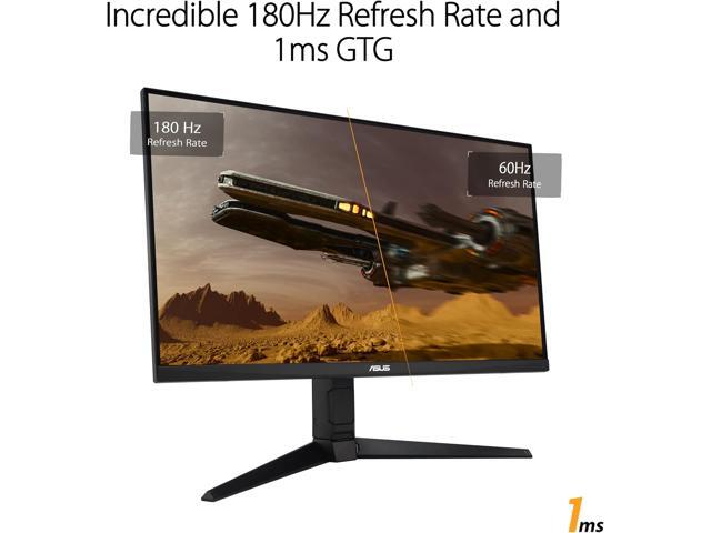 ASUS TUF Gaming 27" 1440P Monitor (VG27AQL3A) - QHD (2560 x 1440), 180Hz, 1ms, Fast IPS, Extreme Low Motion Blur SYNC, G-SYNC Compatible, Freesync...