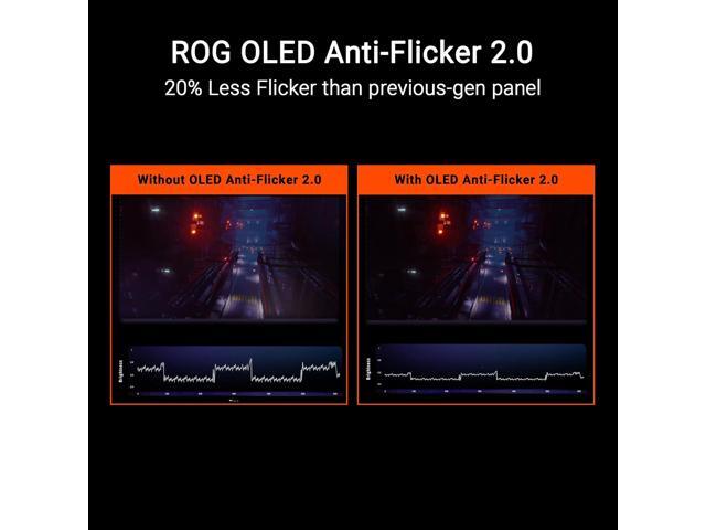 ASUS - ROG Swift 27" 4K OLED 240Hz 0.03ms Gaming Monitor with FreeSync Premium Pro and HDR (DisplayPort, HDMI) - Black - image 7